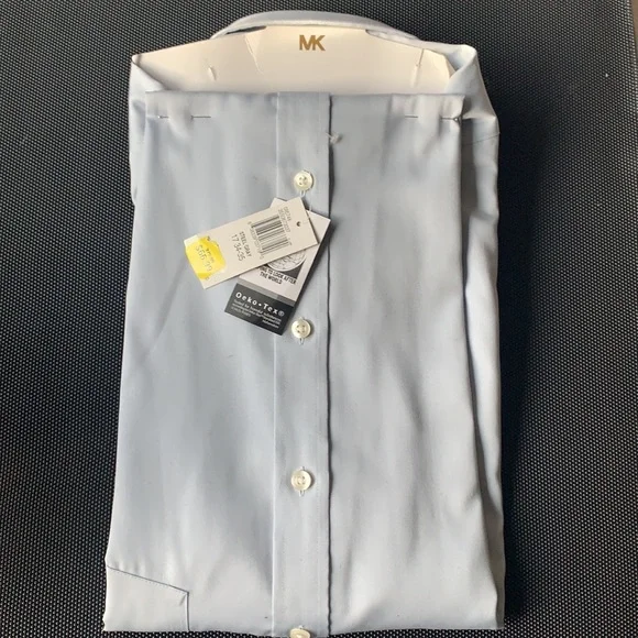 Michael Kors Non Iron Steel Gray Men’s Dress Shirt 17 34/35 BNWT - Picture 3 of 6